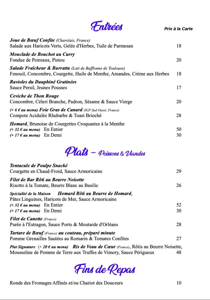 menu juilllet